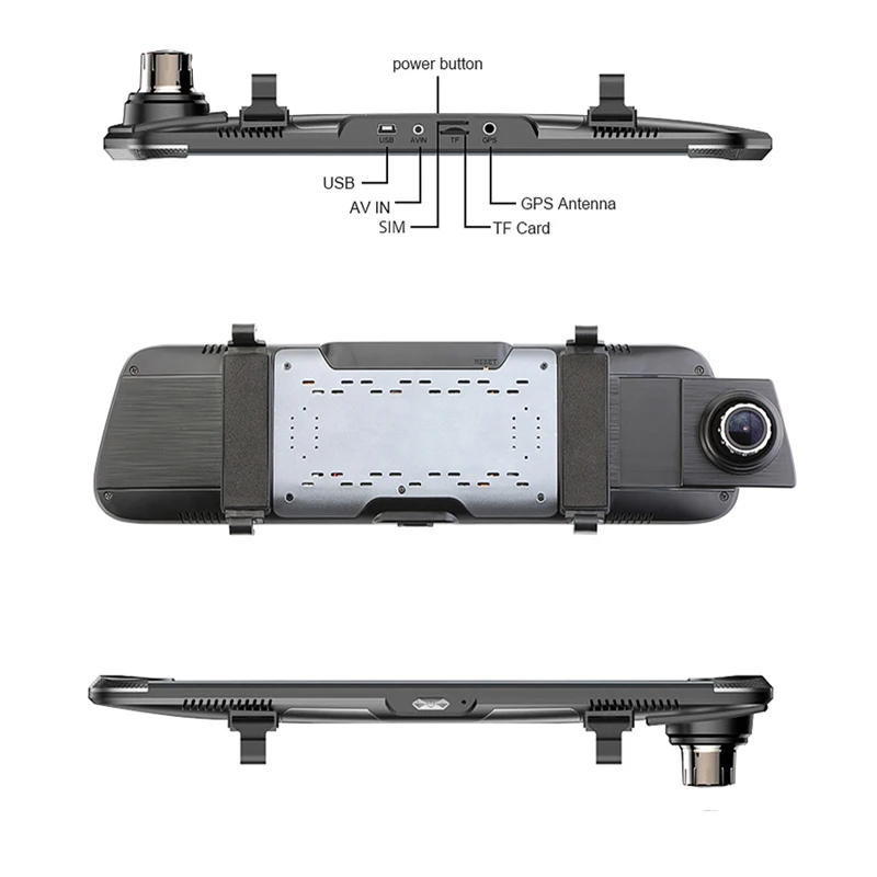 Автомобильный видеорегистратор с двумя объективами HD 1080P WIFI ADAS GPS навигация