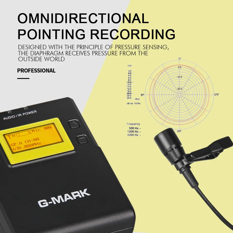 G MARK G3 Профессиональный UHF беспроводной микрофон двойной Lavalier Mic приемник
