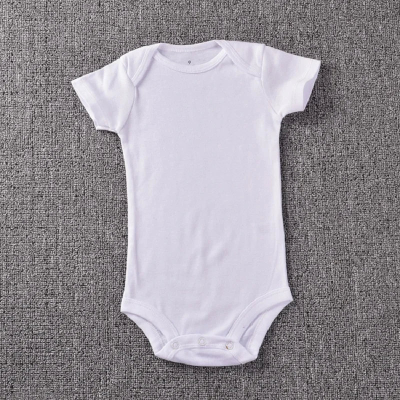 Одежда для малышей; простые белые хлопковые комбинезоны с короткими рукавами; летняя одежда для новорожденных; Детский комбинезон