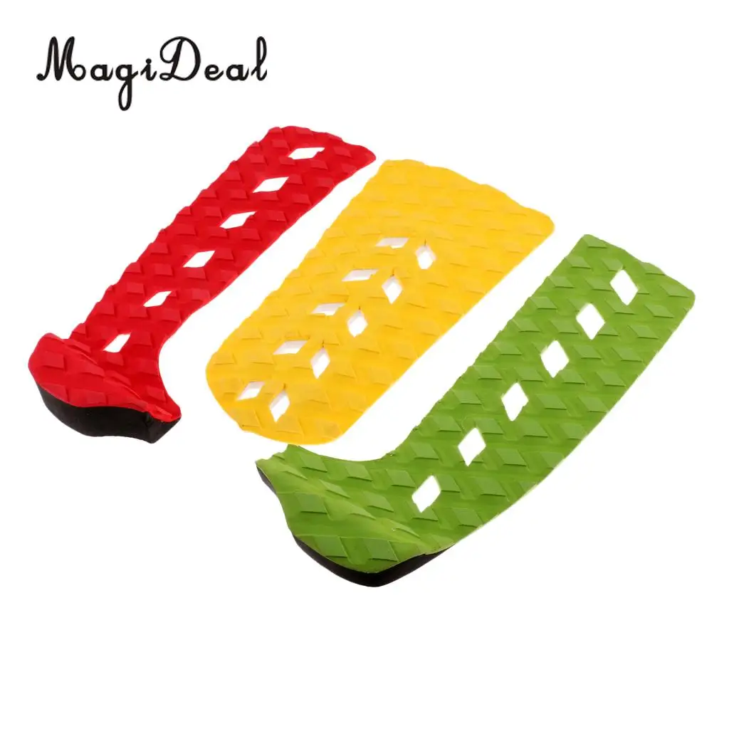 MagiDeal 3 Pieces Outdoor Longboard Traction Pad Skimboard Tail Pad for Skimboarding Surfing Funboard Paddleboard
