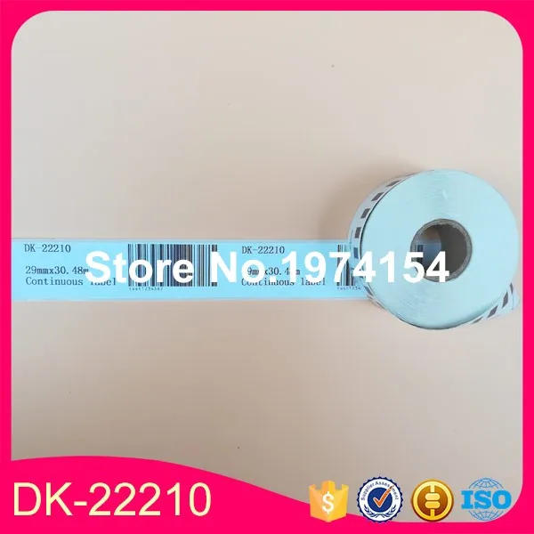 5 сменных рулонов совместимы DK-22210 этикеткой 29 мм* 30,48 м Непрерывная Совместимость для устройство для печатания этикеток белая бумага DK22210 DK-2210