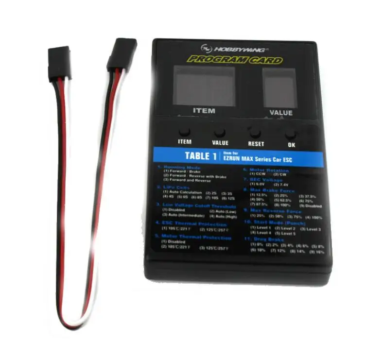 

Hobbywing 3 in 1 LED ESC Program Card Box for XERUN EZRUN MAX Series Car / Platinum Series / SEAKING Series RC Boat ESC