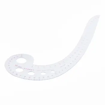 

11.8" Long Comma Shaped Plastic Transparent French Curve Ruler Spline