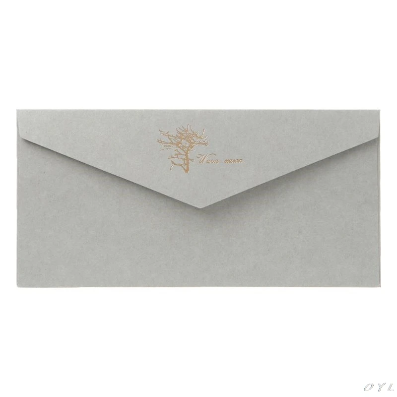 10 шт Ретро винтажный узор крафт бумажные конверты для письма поздравительные открытки приглашения на свадьбу - Цвет: 04