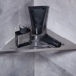 Треугольная угловая полка в ванную Матовый никель нержавеющая сталь настенная полка для ванной комнаты стойка аксессуары для ванной