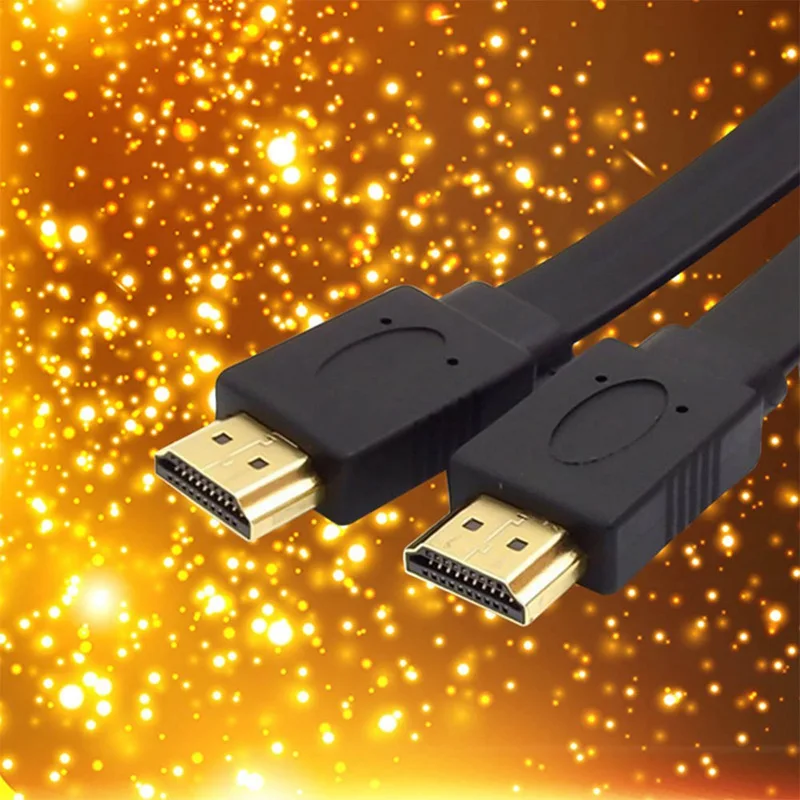 1 шт. Высокое качество 30 см Full HD короткий кабель HDMI Поддержка 3D штекер плоский кабель Шнур для аудио-видео HD tv