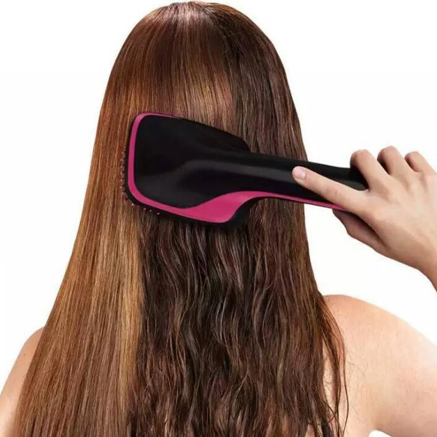 

Free Shipping Explosion-proof electric hair comb combo multi-functional hair dryer wet and dry anion wind comb