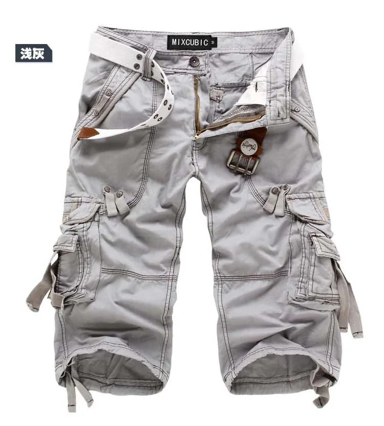 Новое поступление Мужские Модные Военные Брюки карго мужские свободные мульти-комбинезоны с карманами наружные повседневные короткие брюки