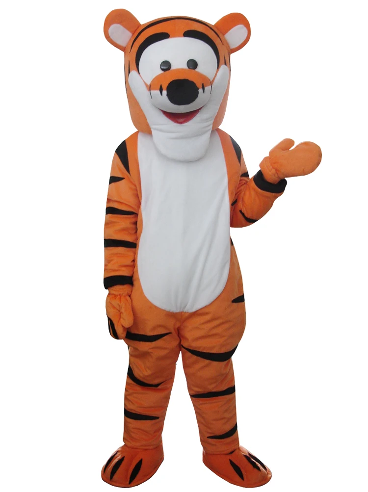 Высокое качество тигра маскоты костюм мультфильм талисман костюм персонаж косплей костюм