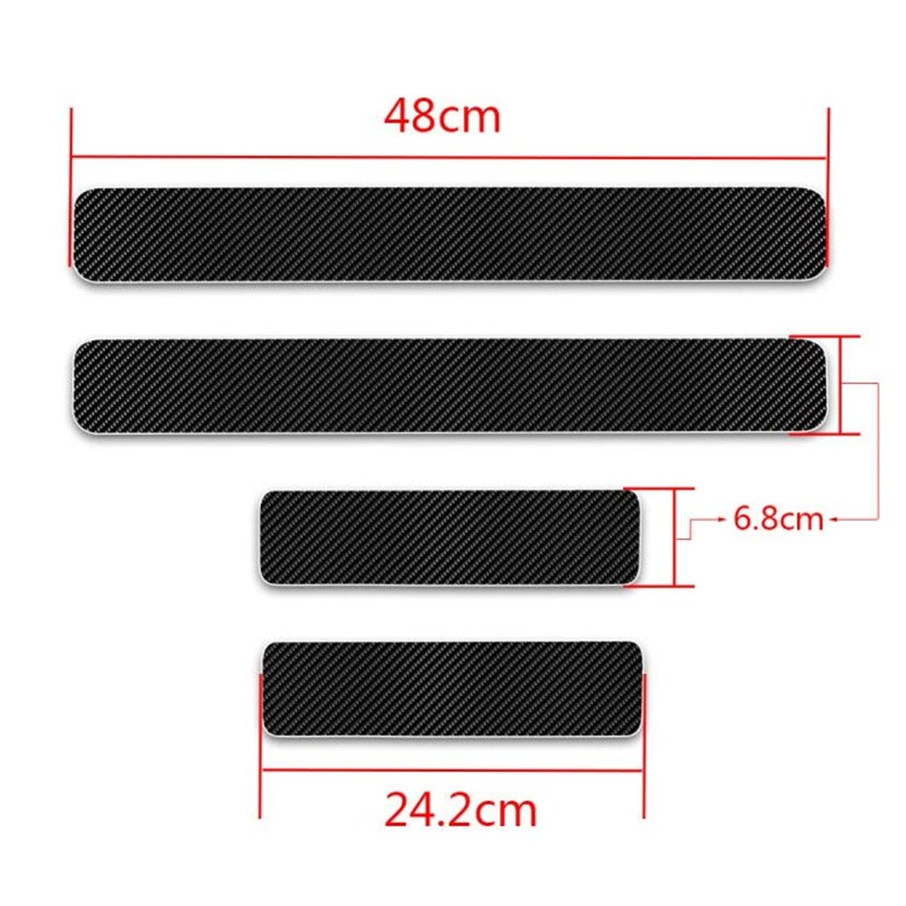para Suzuki Vitara Peitoril da Porta Placa de Chinelo de Soleira de Porta Guarda da Entrada da Porta de Fibra de Carbono Adesivo de Carro- Protector Reflective Styling 4d 4pcs 4 de porta Guarda Da Entrada Da Porta
