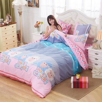 

100% pure cotton diagonal bedding set,Home Textile King size bed set,bedclothes,duvet cover flat sheet pillowcases Wholesale