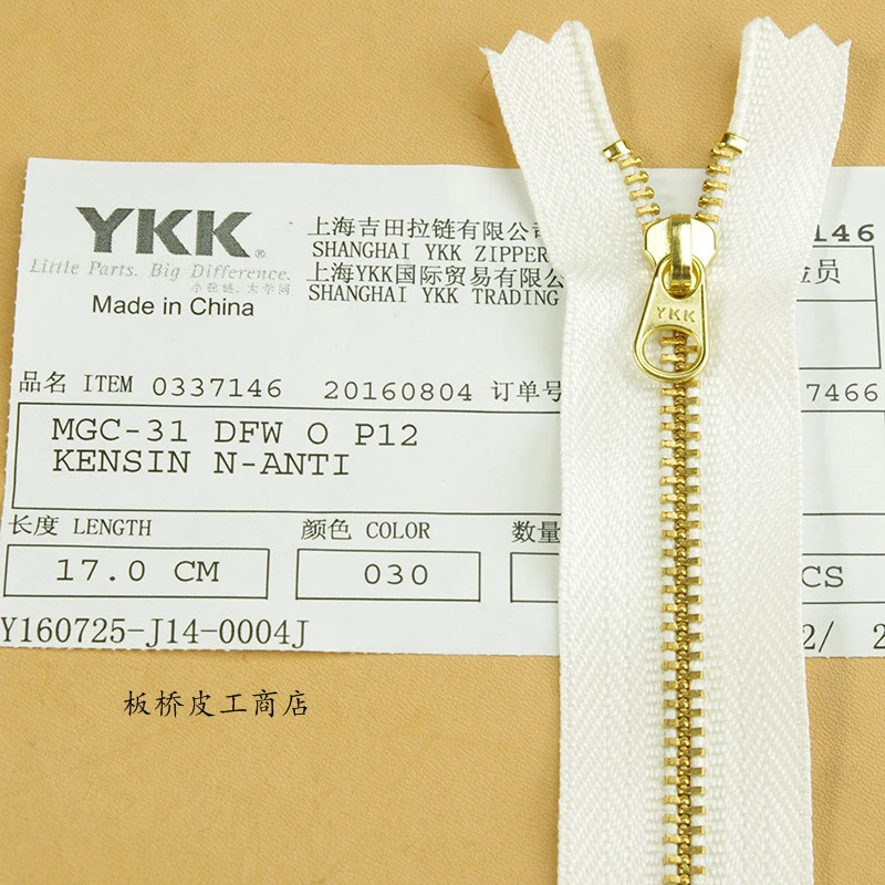 3/DFW/Япония Подлинный YKK/закрытый хвост/без замка/золото и медь молния/17 см длинные деньги кошелек из ткани для