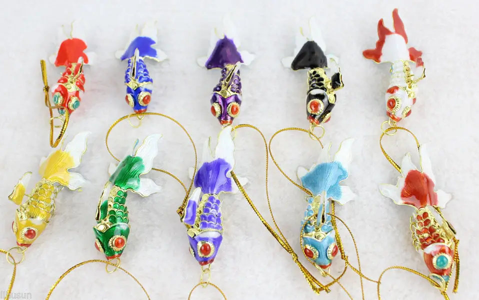 collectibl10pcs chinese classic cloisonne enamel fish christmas ornaments charms in pendant drop ornaments from home garden on aliexpresscom alibaba - Fish Christmas Ornaments collectibl10pcs chinese classic cloisonne enamel fish christmas ornaments charms in pendant drop ornaments from home garden on aliexpresscom alibaba - Fish Christmas Ornaments