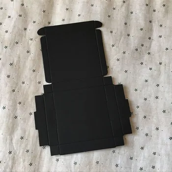 

9X8.6X1.6cm hight quality black kraft gift paper boxes packaging handmade soap food packaging, small box for jewelry