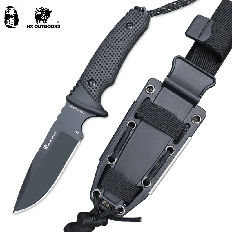 HX outdoor survival mes D2 staal blade vaste merk rechte camping messen