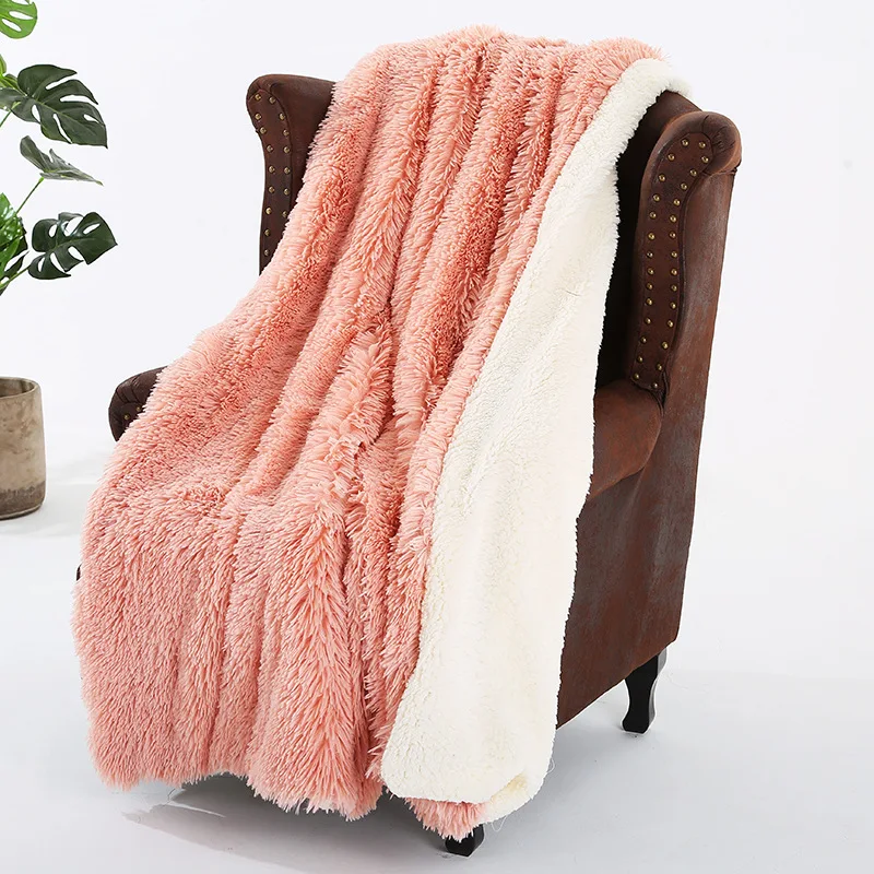 LOVINSUNSHINE теплое плотное из шерсти ягнёнка, кашемир шерпа мягкое покрывало на кровать диван AB сторона сплошной цвет зимнее одеяло AB#211