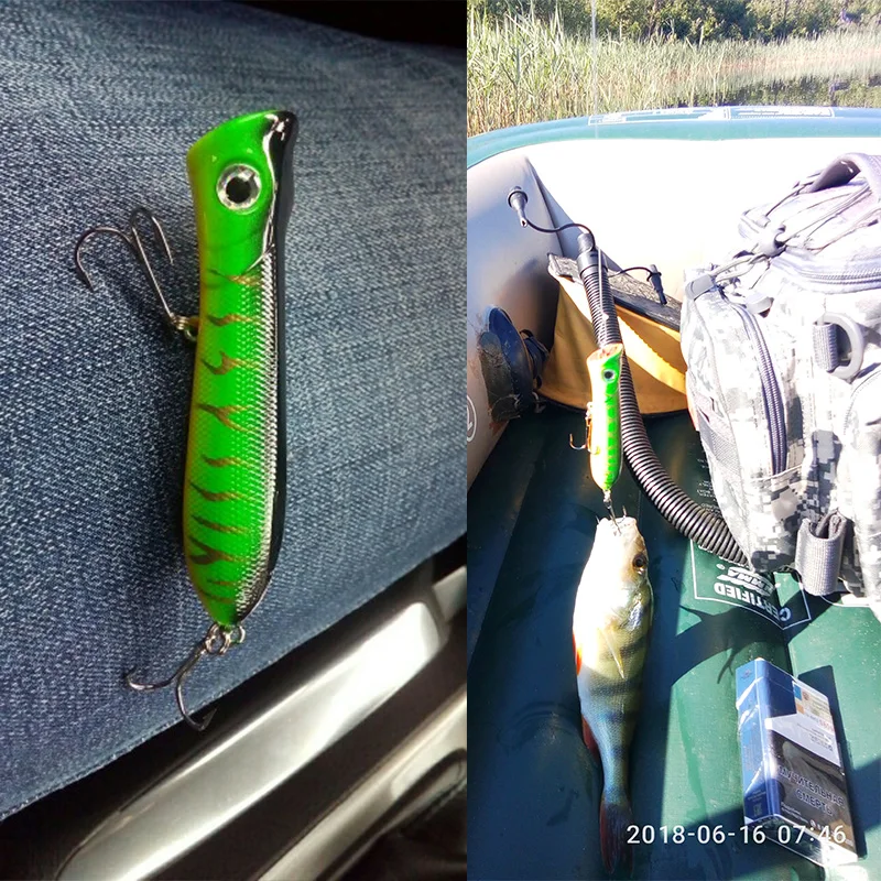 SEALURER العلامة التجارية بوبر المتذبذب الصيد إغراء مع 6 # السنانير 8cm12g العائمة crankbait الاصطناعي الطعم poper pesca الكارب بايك SEALURER العلامة التجارية بوبر المتذبذب الصيد إغراء مع 6 # السنانير 8cm12g العائمة crankbait الاصطناعي الطعم poper pesca الكارب بايك