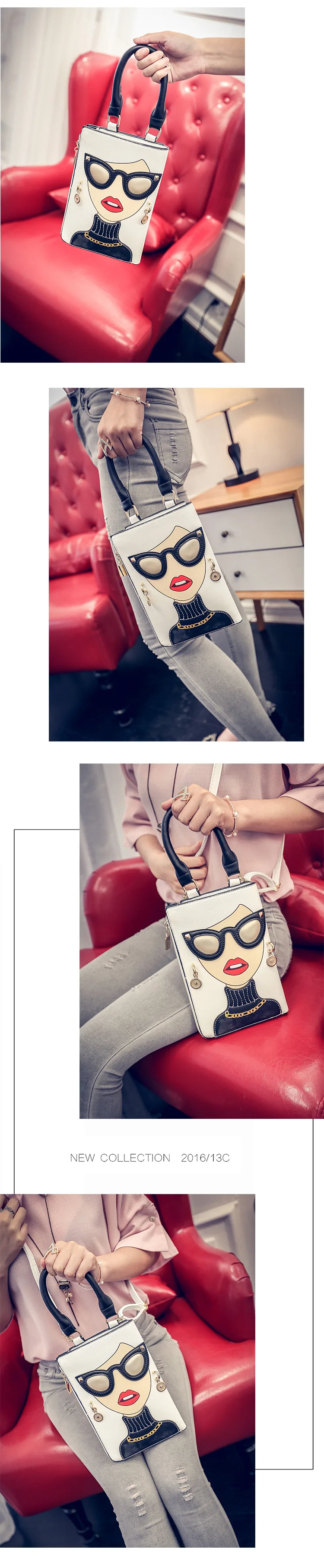 Decorado Tote Lady Bolsa de Ombro Crossbody