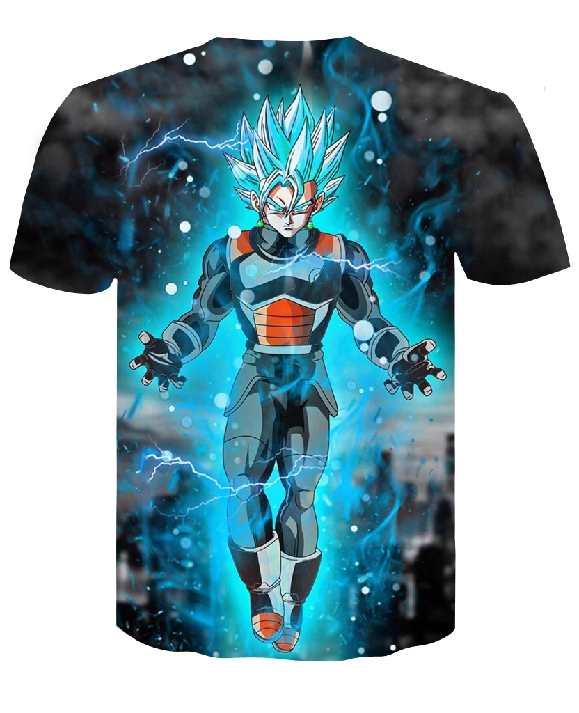 2018 Новое поступление смешно Супер Saiyan Лето Для мужчин дракон мяч майка 3D футболка