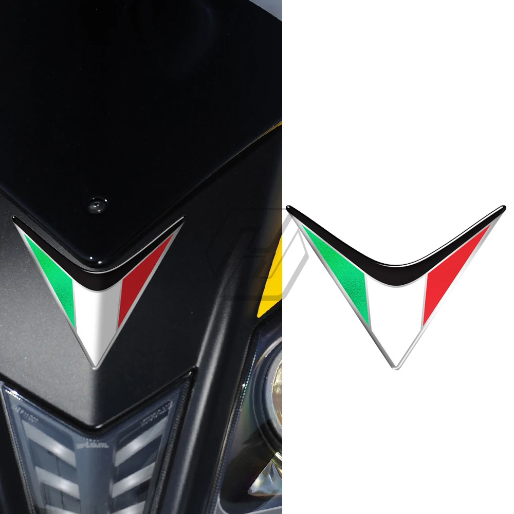 

3D Resin Motorcycle Front Fairing Decals Italy Sticker Case for Aprilia RS4 RSV4 RS Tuono V4 Ducati Vespa 150 250 300