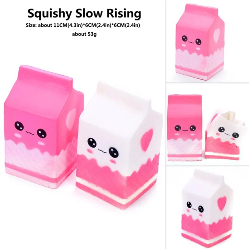 Jumbo Cute Milk Cake Hamburger Suishy Animales Slow Rising Soft Squeeze Toys Bread Scent Stress Relief 3