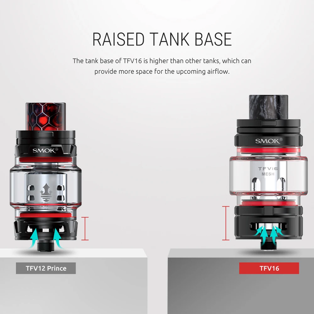 Новинка! Оригинальный бак SMOK TFV16 9 мл электронная сигарета вейп атомайзер 510 нитей