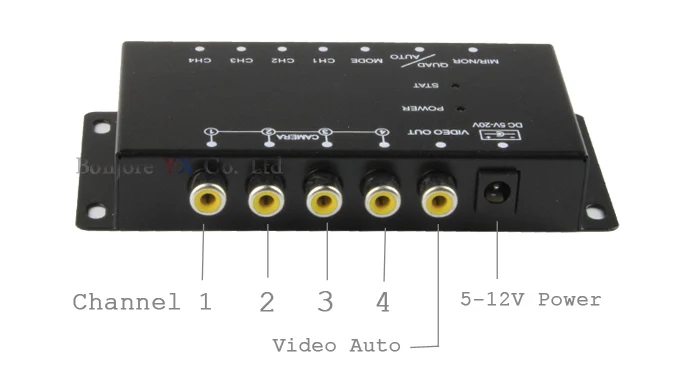Koorinwoo блок управления четыре канала доступны для автомобиля камера заднего вида видео автоматический переключатель подключения передней боковой камеры заднего вида s
