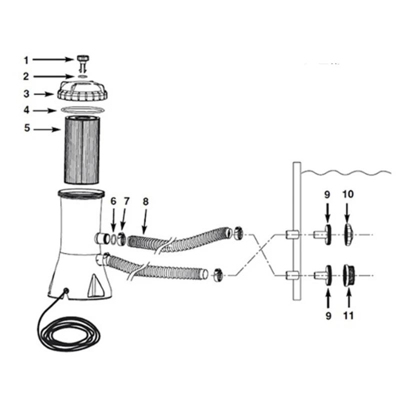 Pompe de filtration à cartouche pour piscine - Intex