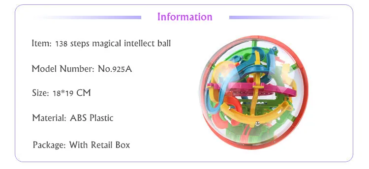 3D магический шар-лабиринт, волшебный Интеллектуальный шар, развивающие игрушки, Мраморная игра-головоломка, IQ игрушки с балансом для детей, 4 стиля в коробке