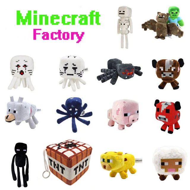 Minecraft Plush Toys Enderman Ocelot Pig Sheep Bat Mooshroom Squid Spider Wolf Animal Soft Stuffed Dolls Kids Toy Gift Minecraft Plush Toy Enderman Minecraft Plushminecraft Plush Toys Aliexpress
