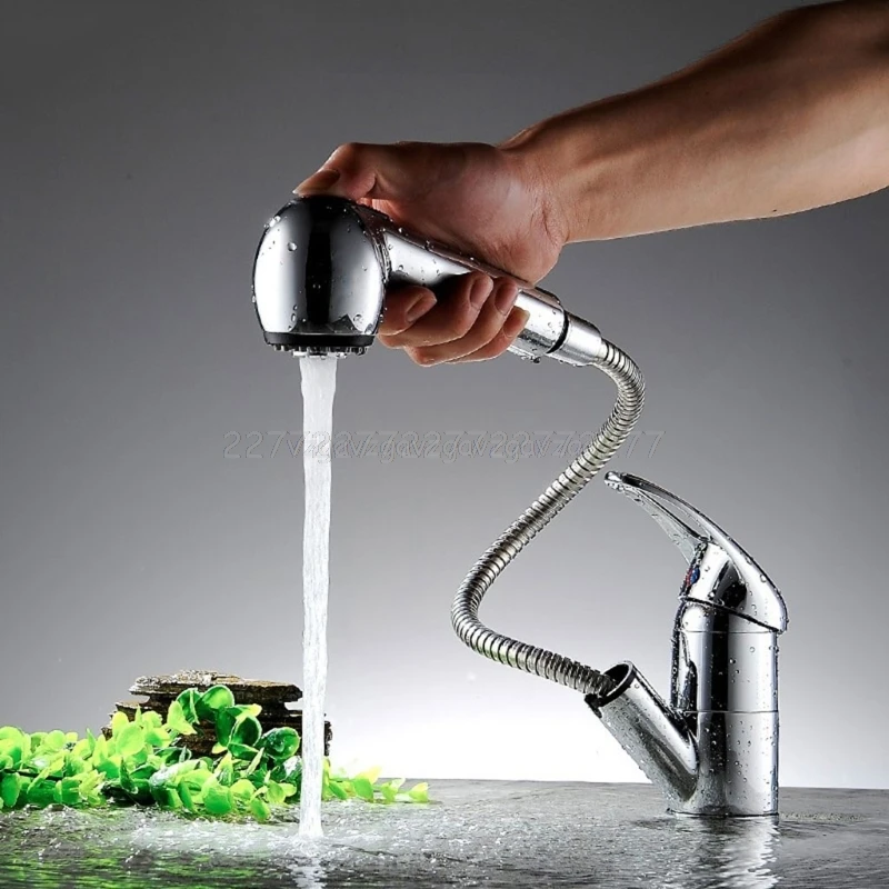 

Pull out faucet Polished Bathroom Faucet Basin sink Mixer kitchen faucet chrom A18 19 Dropship