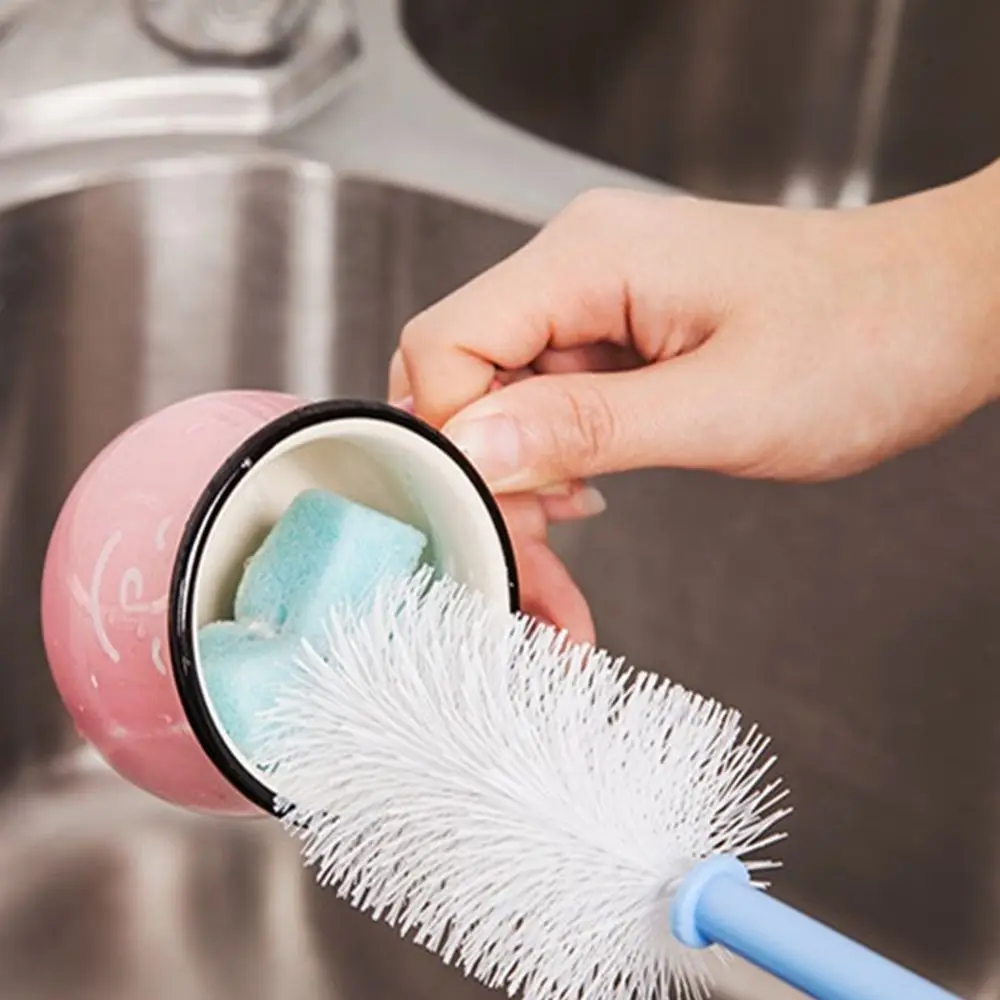 1 pc Retractable Long Handle Cleaning Brush Sponge and Soft Nylon