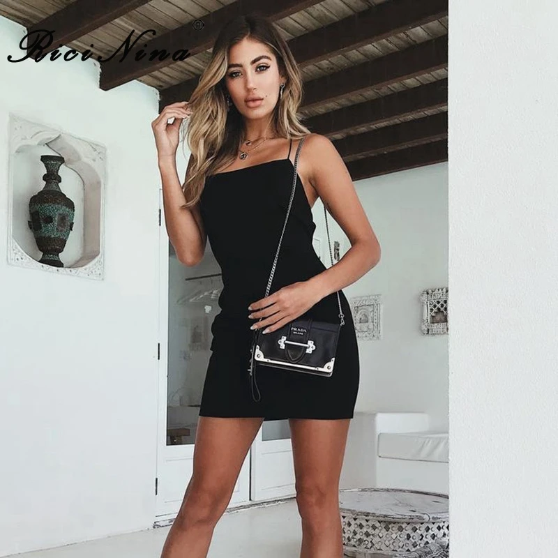 RICININA 2019 Woman Dress Ladies Sleeveless Cross Bandage Short Dresses Women Sexy Party Beach Slim Mini Dresses Vestidos