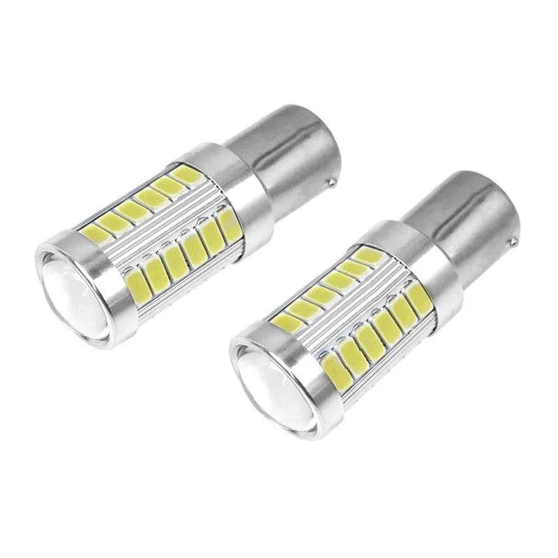 2x 12В BA15S P21W 1156 светодиодная автомобильная лампа заднего хода белая 33 SMD 5630