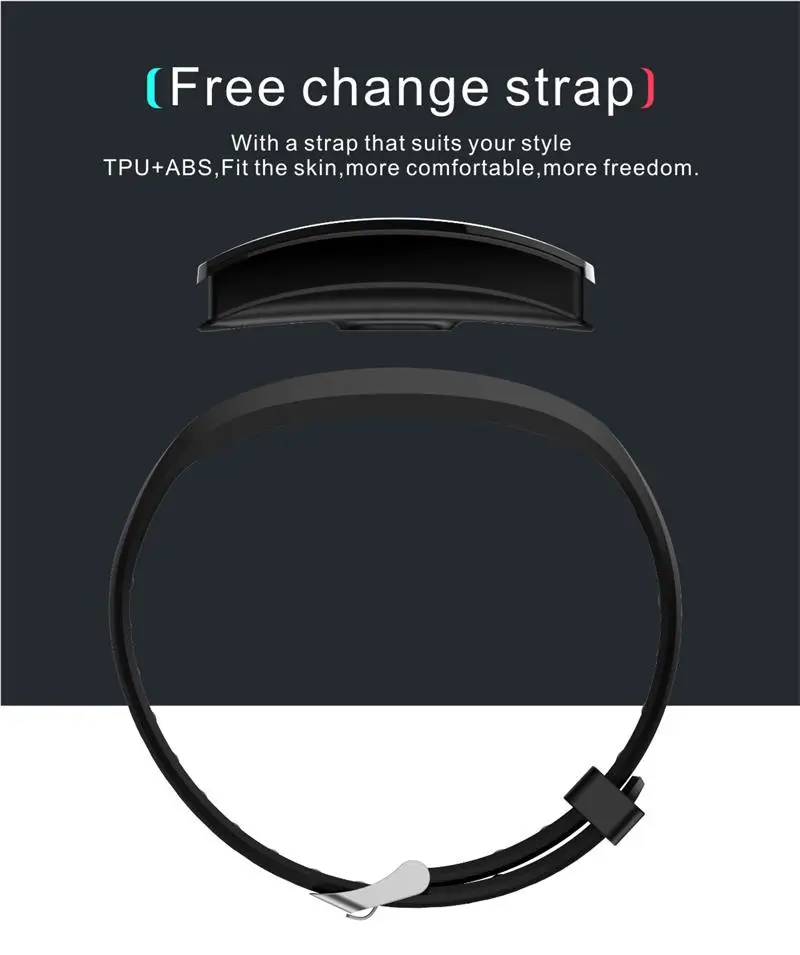 2018 NEW Blood Pressure Smart Bracelet Heart Rate Monitor Blood Oxygen Monitor IP67 Fitness Tracker for Andriod IOS VS QS80 QS90 (3)