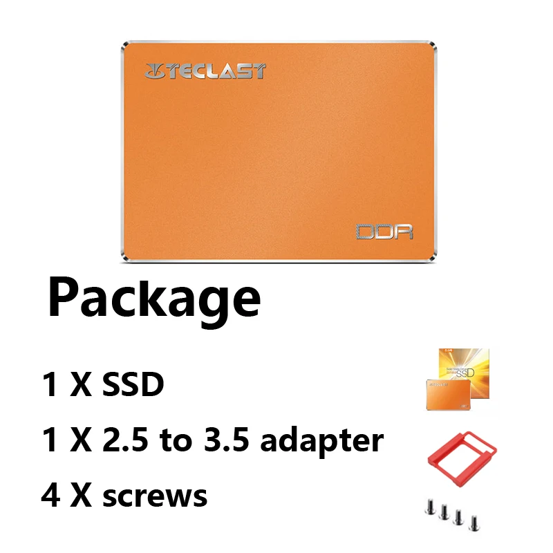 Teclast SATAIII SSD hdd 120 ГБ 240 ГБ 256 ГБ 480 ГБ 1 ТБ 960 ГБ 128 ГБ 256 ГБ 512 ГБ 6 ГБ/сек. Внутренний твердотельный диск с адаптером