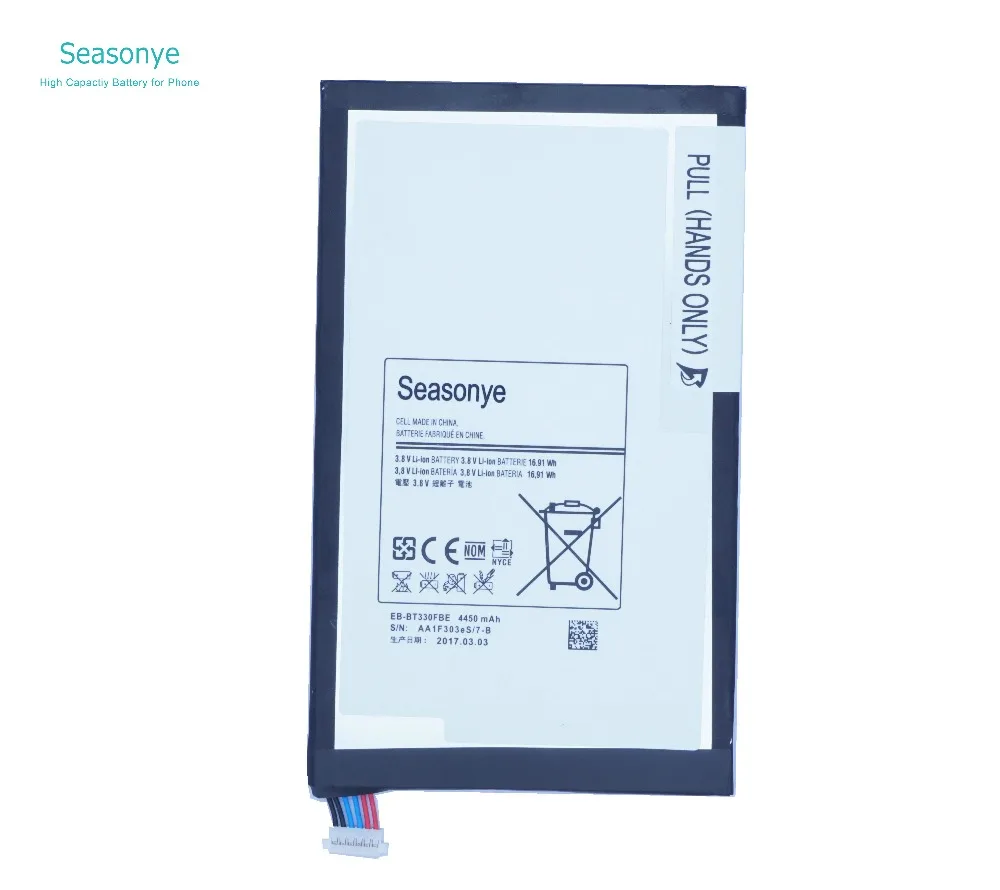 

Seasonye 4450mAh 16.91Wh EB-BT330FBU EB-BT330FBE Replacement Battery For Samsung Galaxy Tab 4 8.0 T330 T331 T335 SM-T330 SM-T331