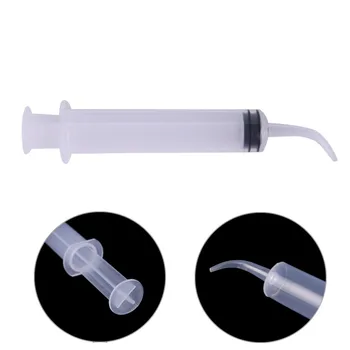

1pcs Elbow Syringe Disposable Dental Irrigation Syringe With Curved Tip Dental Kit Tooth Whitening Material Dental Instrument