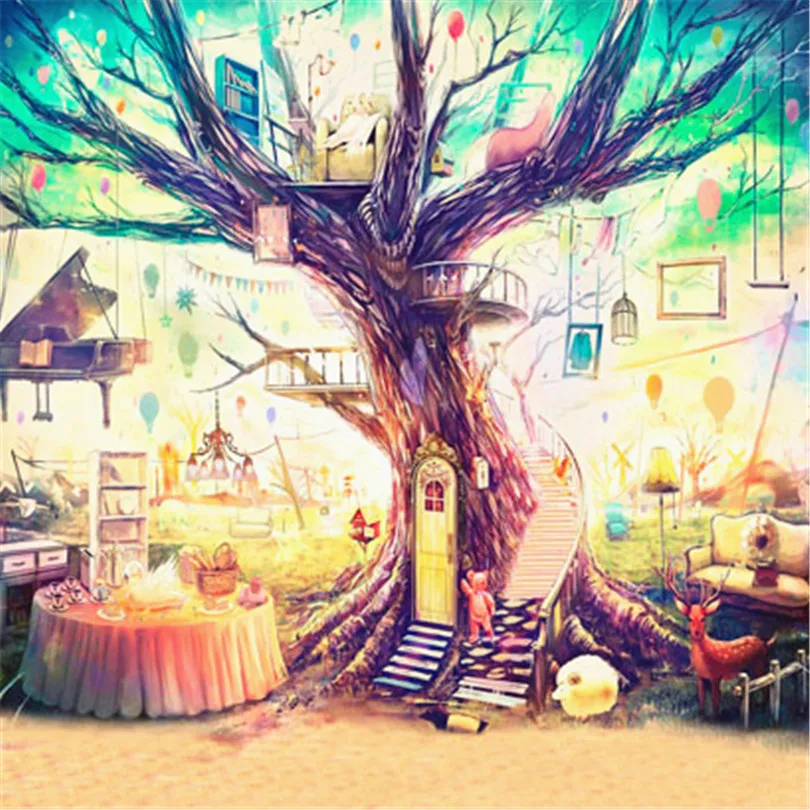Amazing Tree Fairy Tale Photography Background Newborn Baby Photo Backdrops Child Toys Studio Custom Kids Photos | Электроника