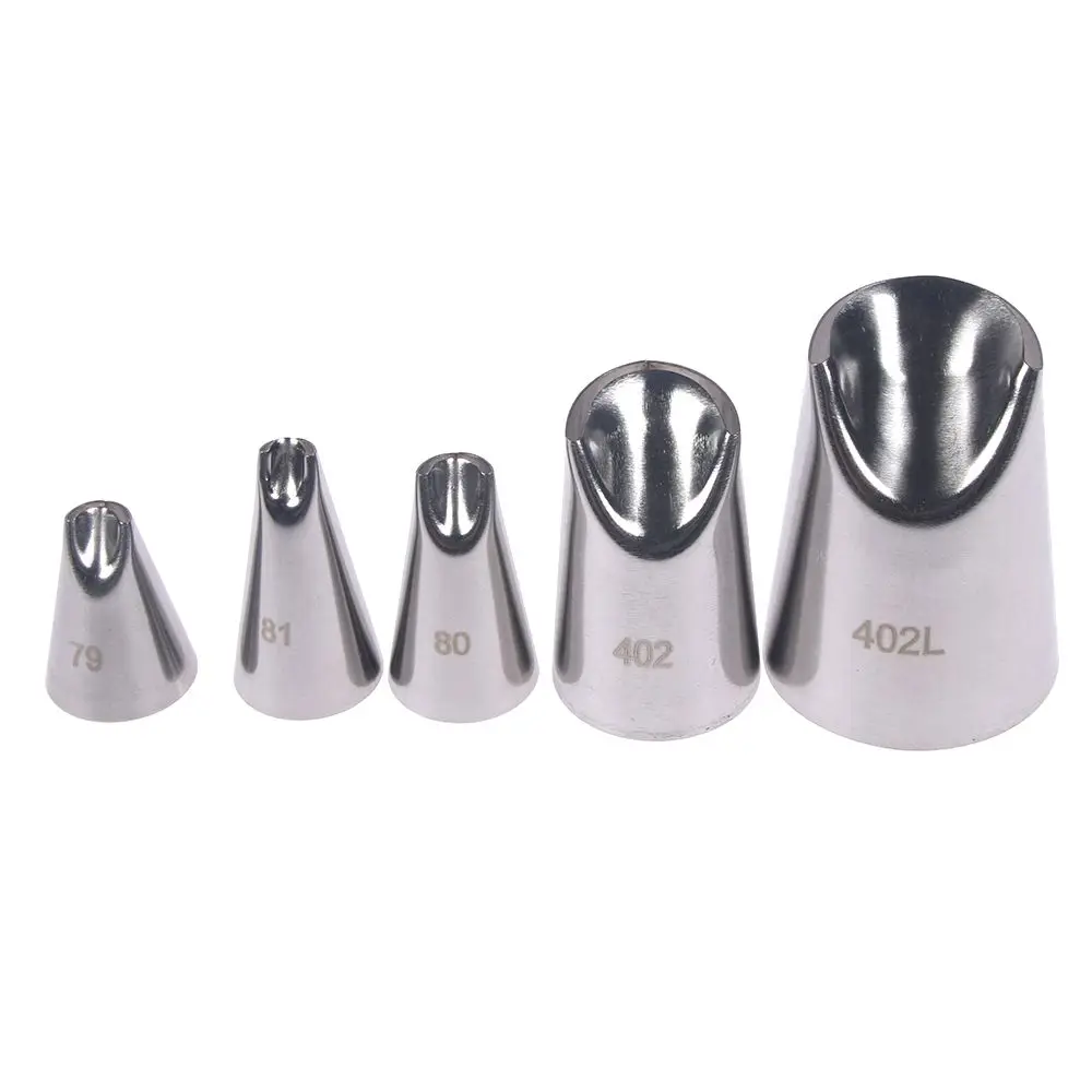 

5Pcs/Sset Petal Stainless Steel Icing Piping Nozzle Set Metal Cream Tips Cake Decorating Pastry Tools Tips Nozzle Baking Tools