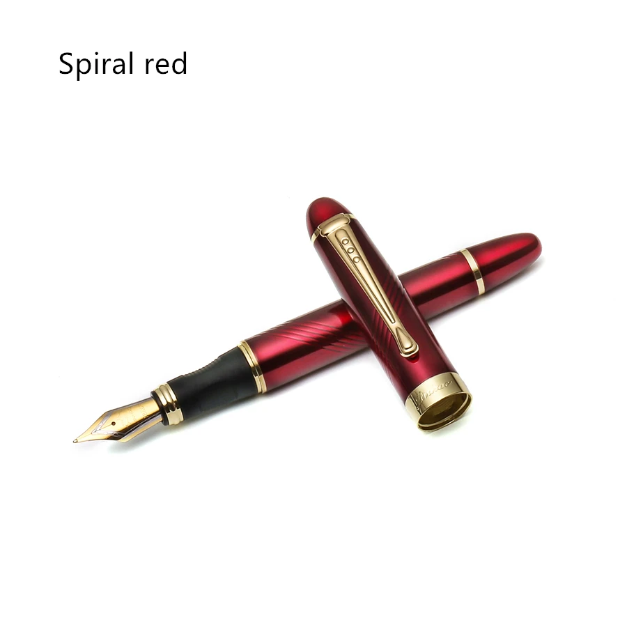 Высококачественная перьевая ручка Iraurita полностью Металлическая золотая ручка с зажимом роскошные ручки Jinhao 450 Caneta канцелярские принадлежности для офиса и школы A6293 - Цвет: Spiral Red