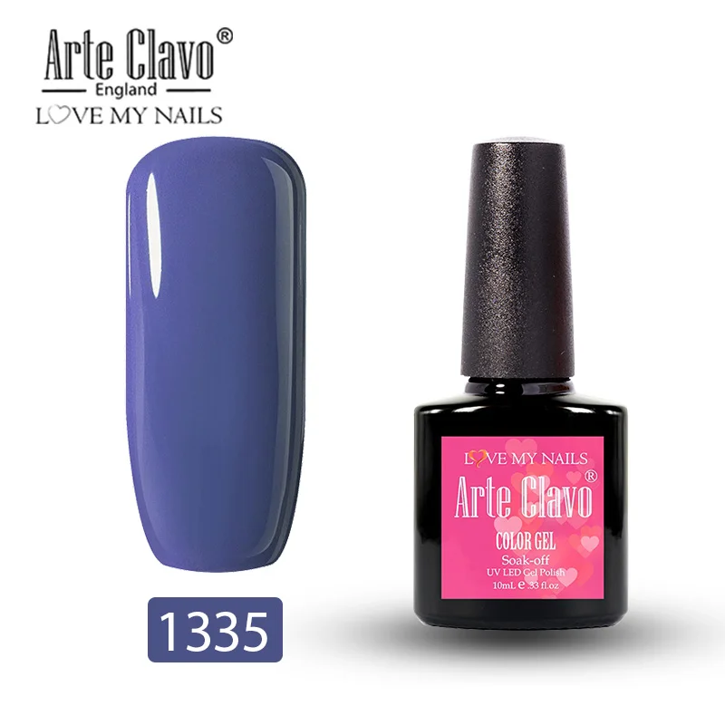 Arte Clavo чистый цвет УФ-набор гель-лаков для ногтей для маникюра Гель-лак Полупостоянный УФ замочить от желлак белый Hybird Nails Art - Цвет: 1335