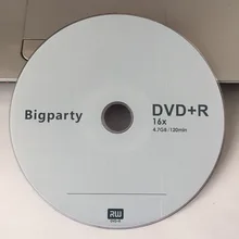 5 дисков большие вечерние пустые печатные 4,7 GB 16X DVD+ R диски