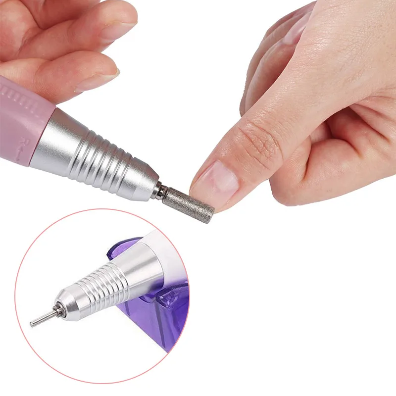 35000rpm Electric Nail Broca Profissional Máquina Anti-queimadura Punho Arquivo Máquina Manicure Kit de Unhas Ferramentas Aparelhos para Manicure 8 Brocas elétricas p/ manicure e acessórios