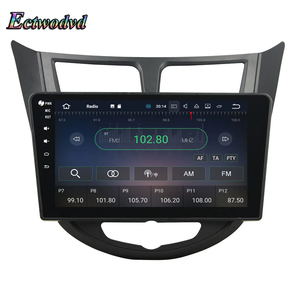Perfect Ectwodvd Octa Core 4G RAM 64G ROM Android 9.0 Car Multimedia DVD Player GPS HeadUnit for Hyundai Verna,Accent,Solaris 2011-2012 16