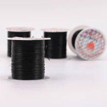 Горячая черный 10 м/рулонная нить плетения Полиамид спандекс рыболовная нитка парик/сетка для наращивания волос инструменты/зажимы