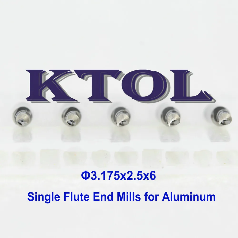 CNC Single Flute Spiral Cutter Router Bits 3.175x2.5x6mm Cutting Tool