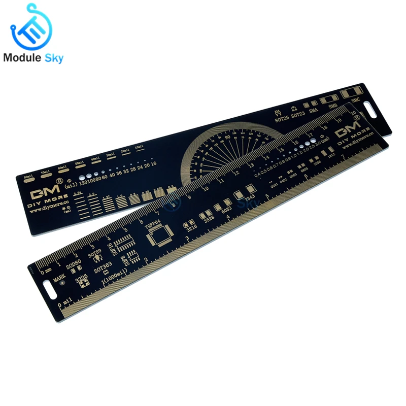 

20CM PCB Ruler For Electronic Engineers Measuring Tool For Geeks Makers PCB Reference Ruler Multifunction tools