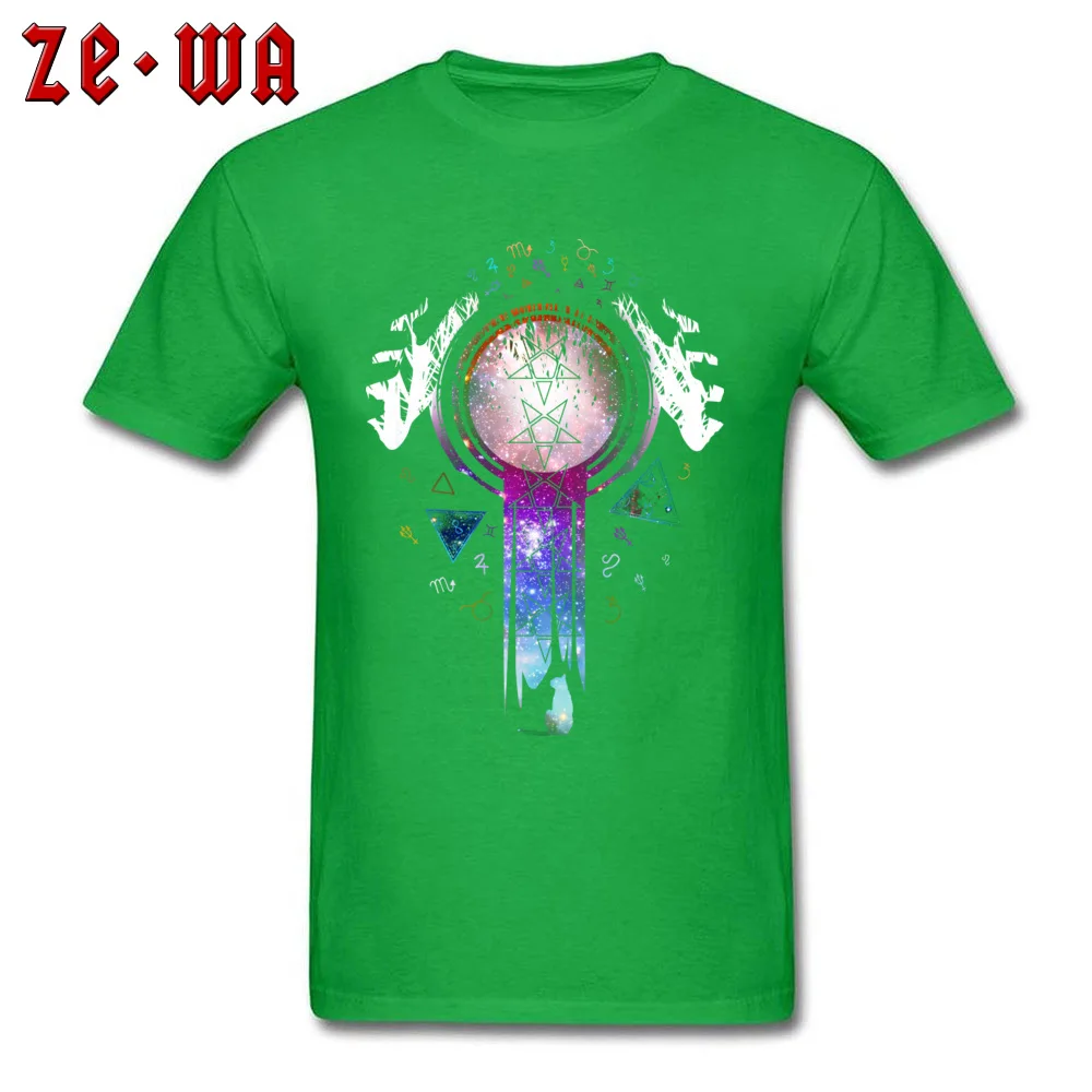 Normal Camisa Crewneck T-Shirt Summer Fall Tees Short Sleeve for Men New Design 100% Cotton Europe T Shirt Free Shipping Colourfull magic hands on crystal ball wizard and witch art green