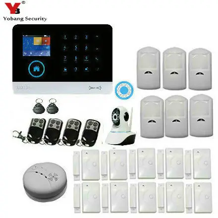 YobangSecurity WiFi 3G RFID Wireless smart Home Security Alarm System diy kit WCDMA/CDMA Burglar Security Alarm System YobangSecurity WiFi 3G RFID Wireless smart Home Security Alarm System diy kit WCDMA/CDMA Burglar Security Alarm System